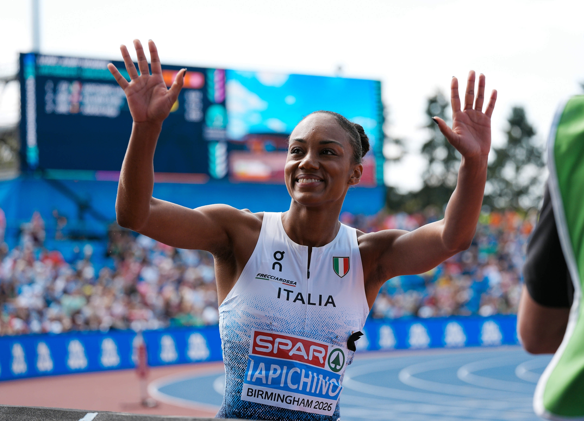 Larissa Iapichino in pedana ai Campionati Europei di Birmingham 2026